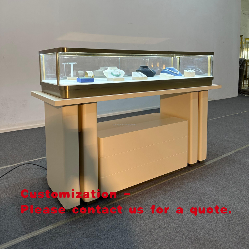 Jewelry And Watches Stores - ตู้โชว์นาฬิกาและเครื่องประดับสแตนเลสสตีล โต๊ะโชว์สินค้า ตู้กระจกโลหะ ทันสมัย หรูหรา สำหรับร้านค้าปลีกในห้างสรรพสินค้า