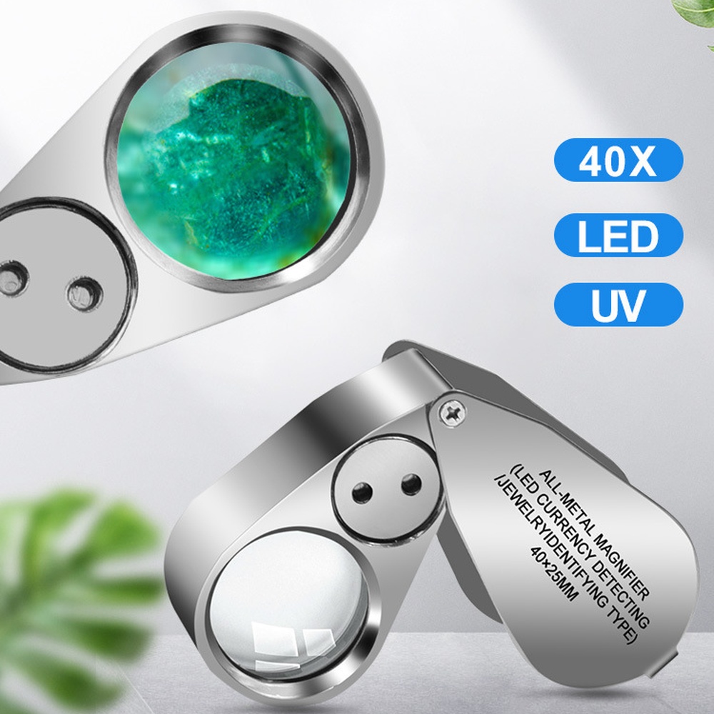 Collectors Coins Jewelry & Watches Of Smithtown Reviews - แว่นขยายพับได้ความคมชัดสูง 40 เท่า พร้อมไฟ LED สำหรับตรวจสอบเหรียญและเครื่องประดับ