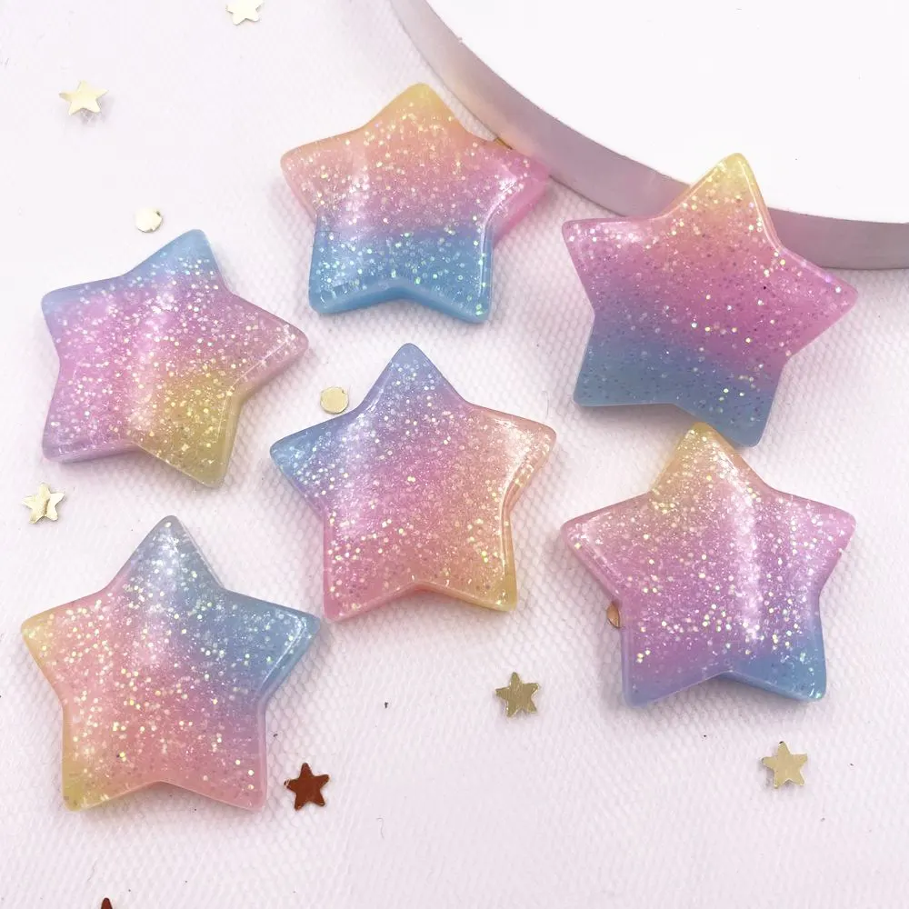 Paradise Jewelry & Watches Dolphin Mall - 10PCS Glitter Kawaii เรซิ่นที่มีสีสัน 25 มม.แบน