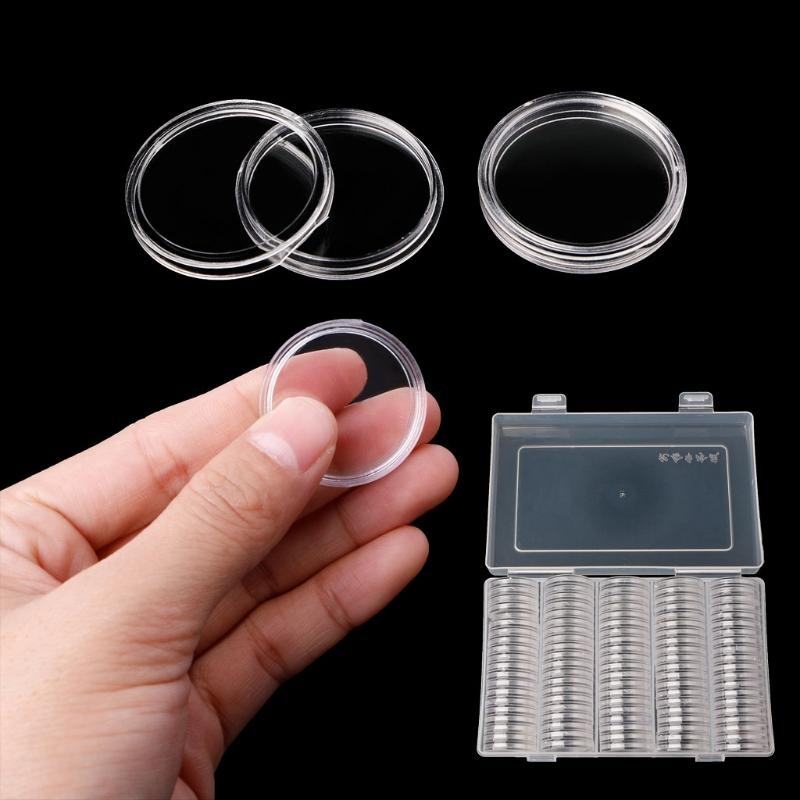 Collectors Coins Jewelry & Watches Of Smithtown Reviews - 367A กล่องเก็บเหรียญทรงกลม 100 ชิ้นนักสะสมเหรียญโต๊ะห้องนอนชั้นวางหนังสือ