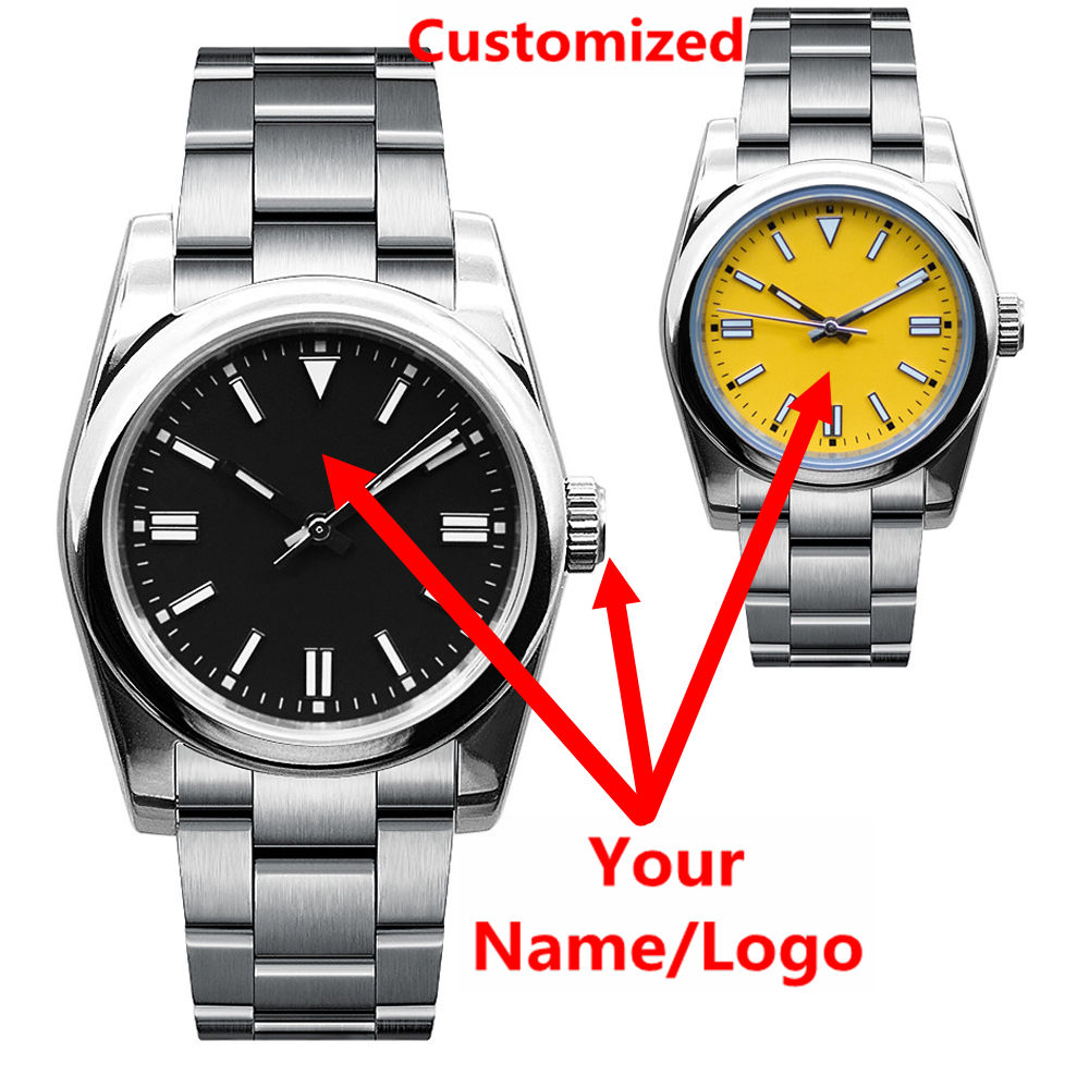 Jewellery Watches - นาฬิกาข้อมือผู้ชายโลโก้สั่งทำพิเศษ แซฟไฟร์ หรูหรา NH35/miyota ระบบออโตเมติก ขนาด