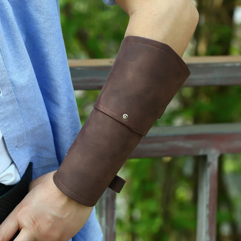 เกราะยุคกลางถุงมือกว้าง Bracer - Leather Bracelet บทวิจารณ์และราคา
