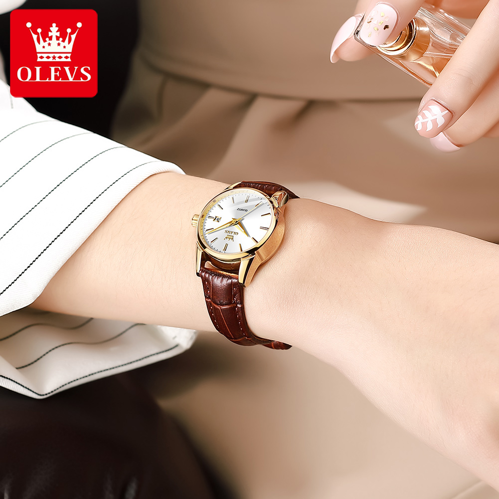OLEVS นาฬิกา 6898 นาฬิกาผู้หญิ - Leather Bracelet บทวิจารณ์และราคา