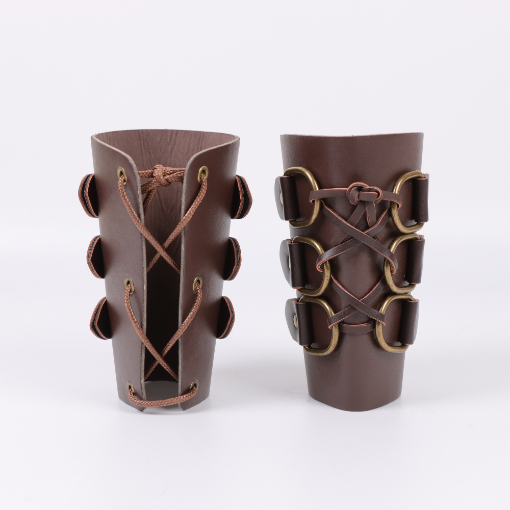 ยิงธนูยุคกลางหนังถุงมือยาว Ste - Leather Bracelet บทวิจารณ์และราคา
