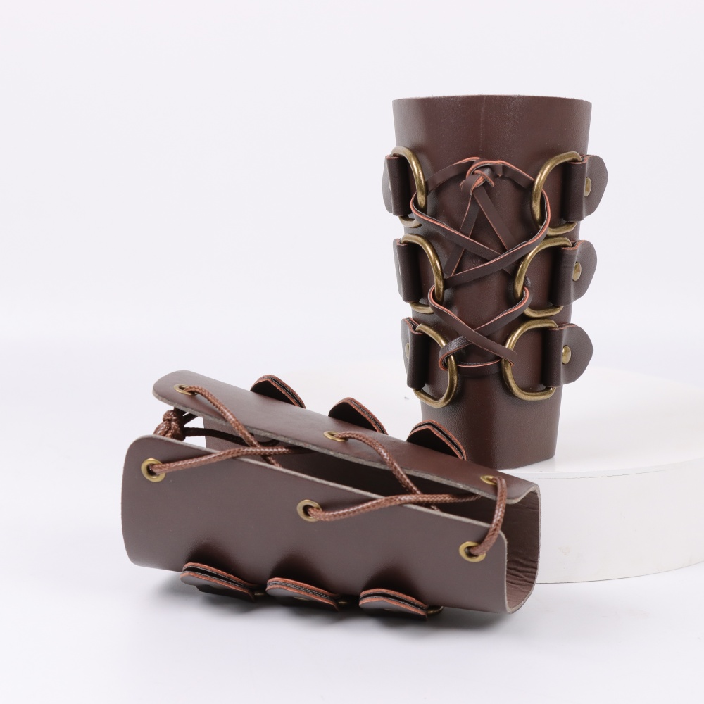 ยิงธนูยุคกลางหนังถุงมือยาว Ste - Leather Bracelet บทวิจารณ์และราคา