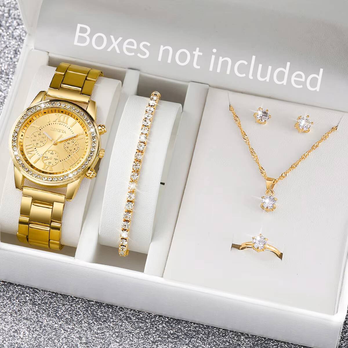 6 ชิ้น/เซ็ตแฟชั่นไรน์สโตนนาฬิก - Jewelry Clasp Watches บทวิจารณ์และราคา