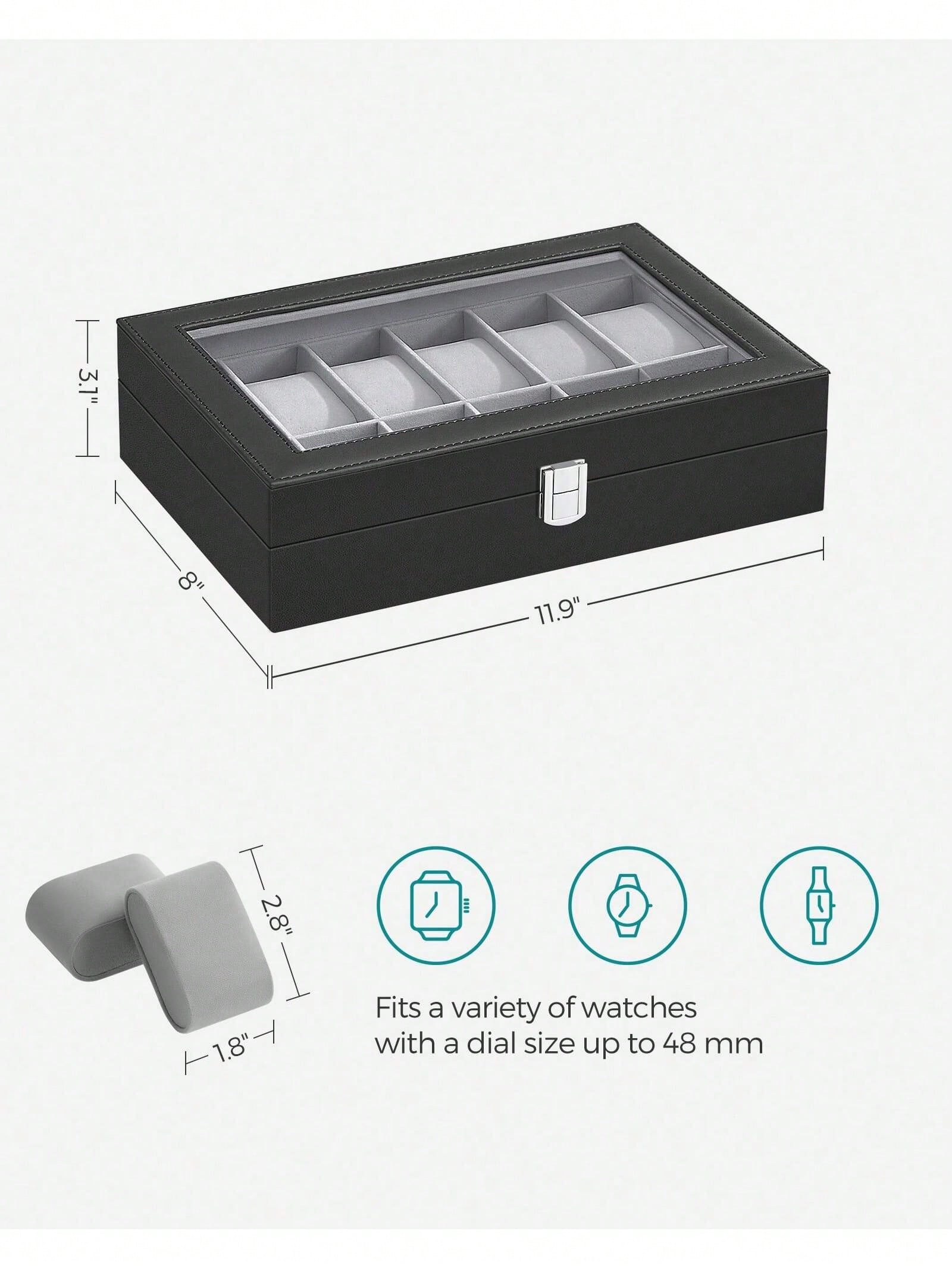 กล่องเก็บนาฬิกาแบบล็อคได้ 12 ช - Jewellery Watches บทวิจารณ์และราคา