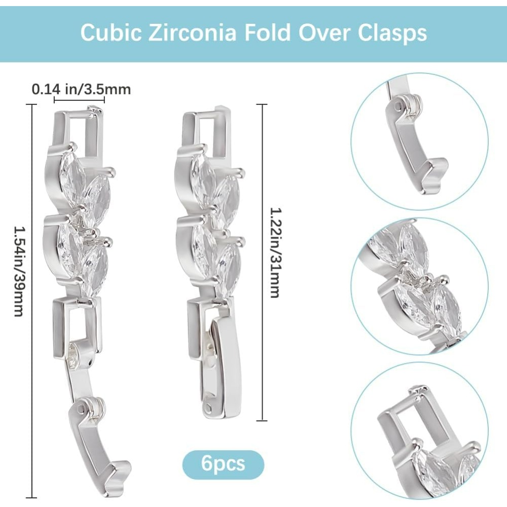 1 กล่อง 6 ชิ้นสร้อยข้อมือ Exte - Jewelry Clasp Watches บทวิจารณ์และราคา