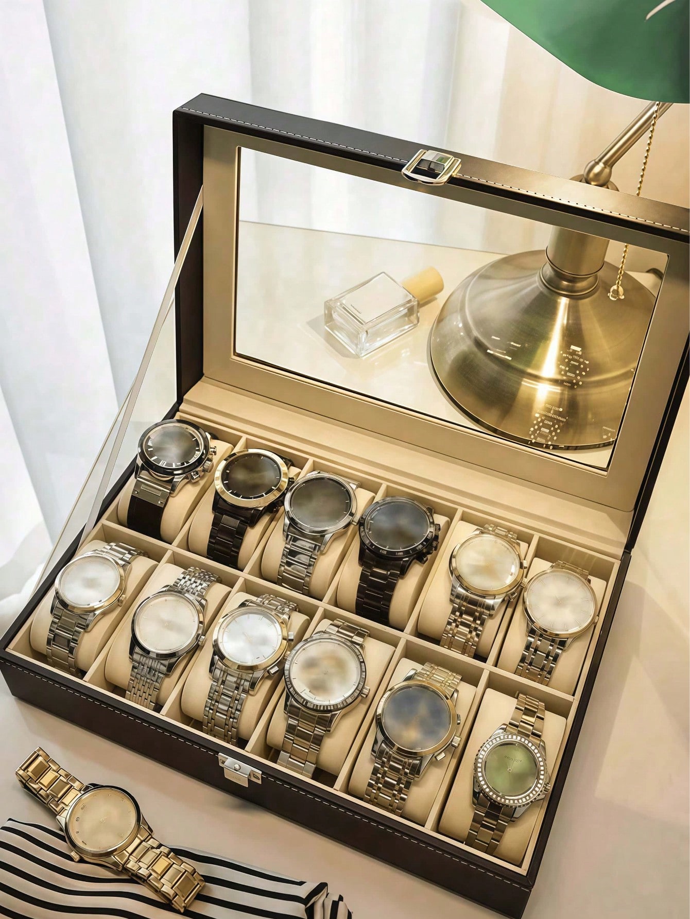 กล่องใส่นาฬิกาหนังพร้อมกุญแจล็ - High Jewelry Watches บทวิจารณ์และราคา