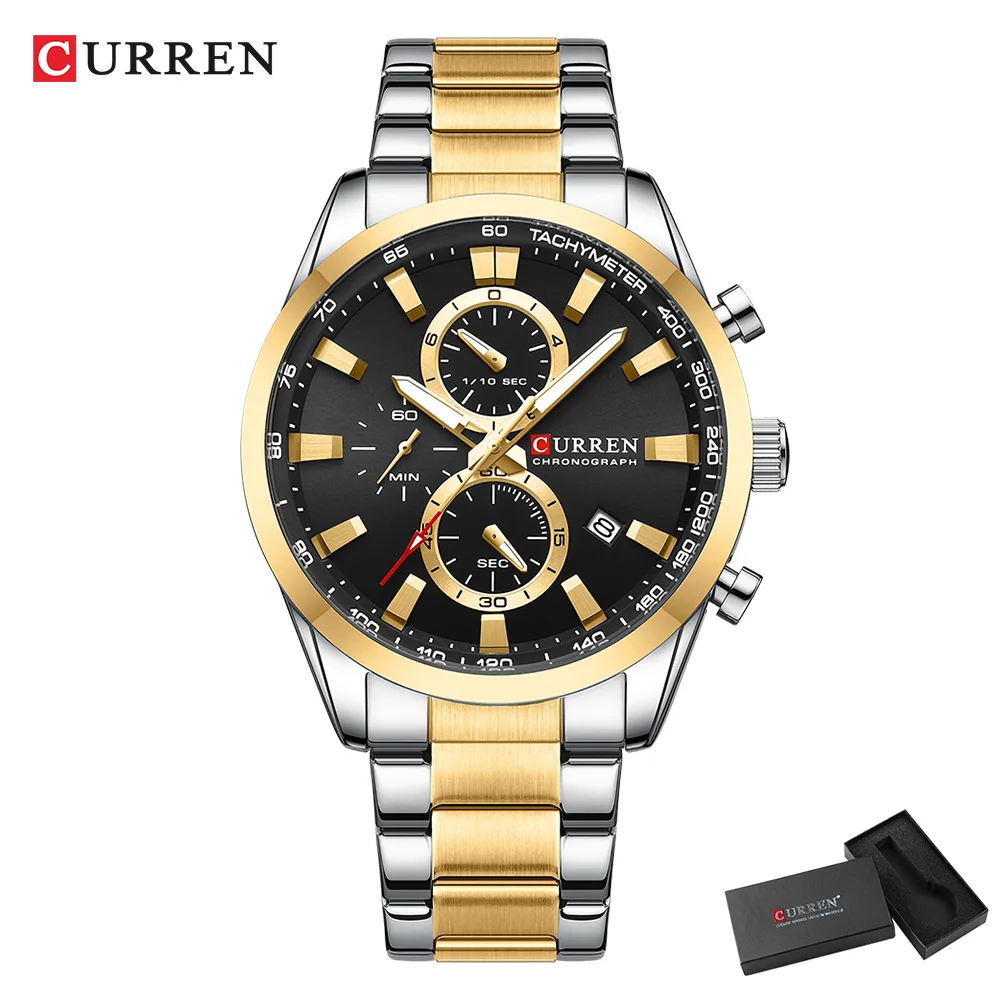 CURREN ลำลองควอตซ์โครโนสปอร์ตน - Jewellery Watches บทวิจารณ์และราคา