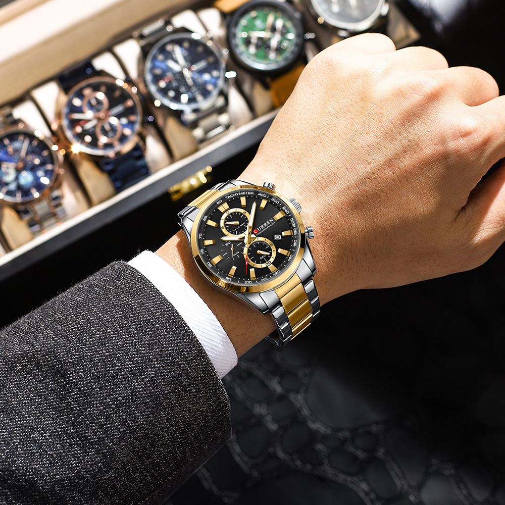 CURREN ลำลองควอตซ์โครโนสปอร์ตน - Jewellery Watches บทวิจารณ์และราคา