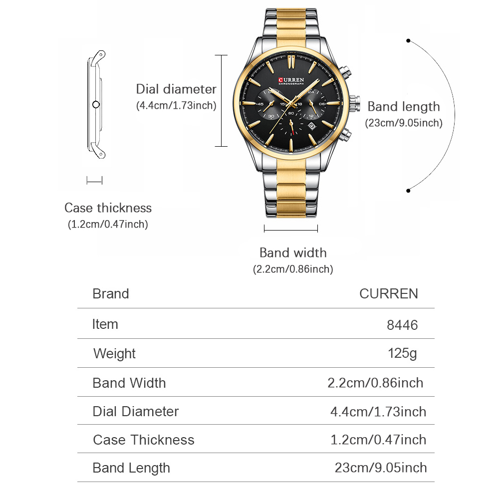 CURREN ลำลองควอตซ์โครโนสปอร์ตน - Jewellery Watches บทวิจารณ์และราคา