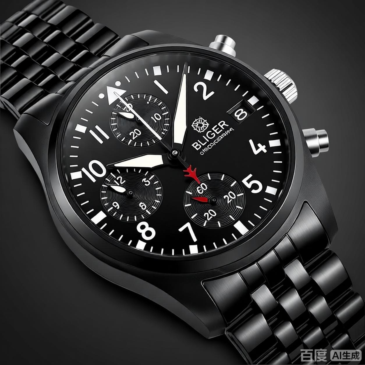 BLIGER ฟูลแบล็ค บรัช 38 มม. VK - Jewellery Watches บทวิจารณ์และราคา