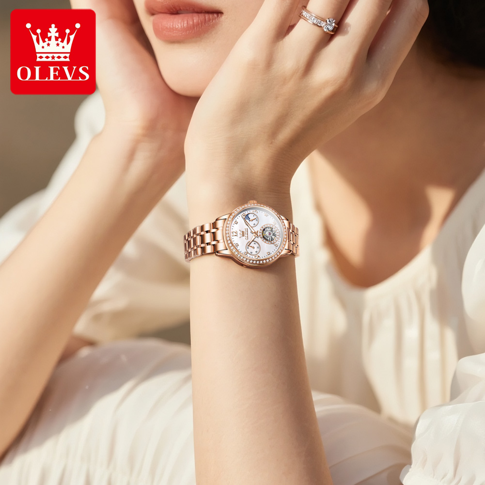 OLEVS นาฬิกาผู้หญิงแบรนด์ชั้นน - Leather Bracelet บทวิจารณ์และราคา