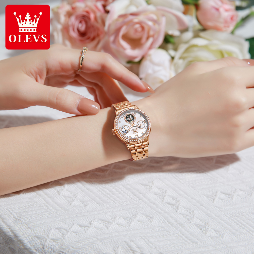 OLEVS นาฬิกาผู้หญิงแบรนด์ชั้นน - Leather Bracelet บทวิจารณ์และราคา