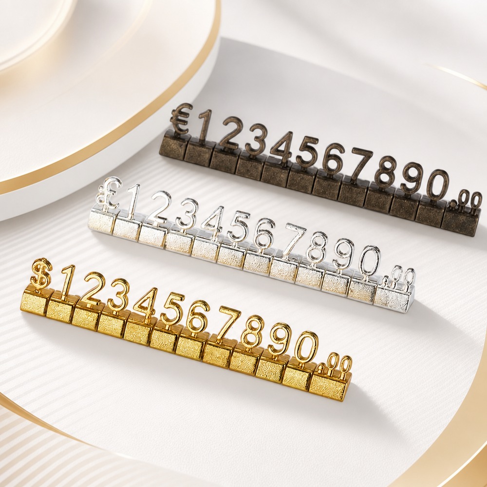 ป้ายราคาโลหะพร้อมตัวเลขปรับได้ - Jewelry And Watches Stores บทวิจารณ์และราคา