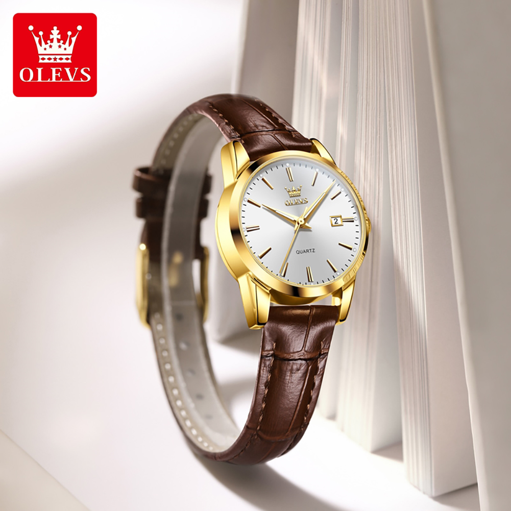 นาฬิกา OLEVS 6898 สำหรับผู้หญิ - Leather Bracelet บทวิจารณ์และราคา
