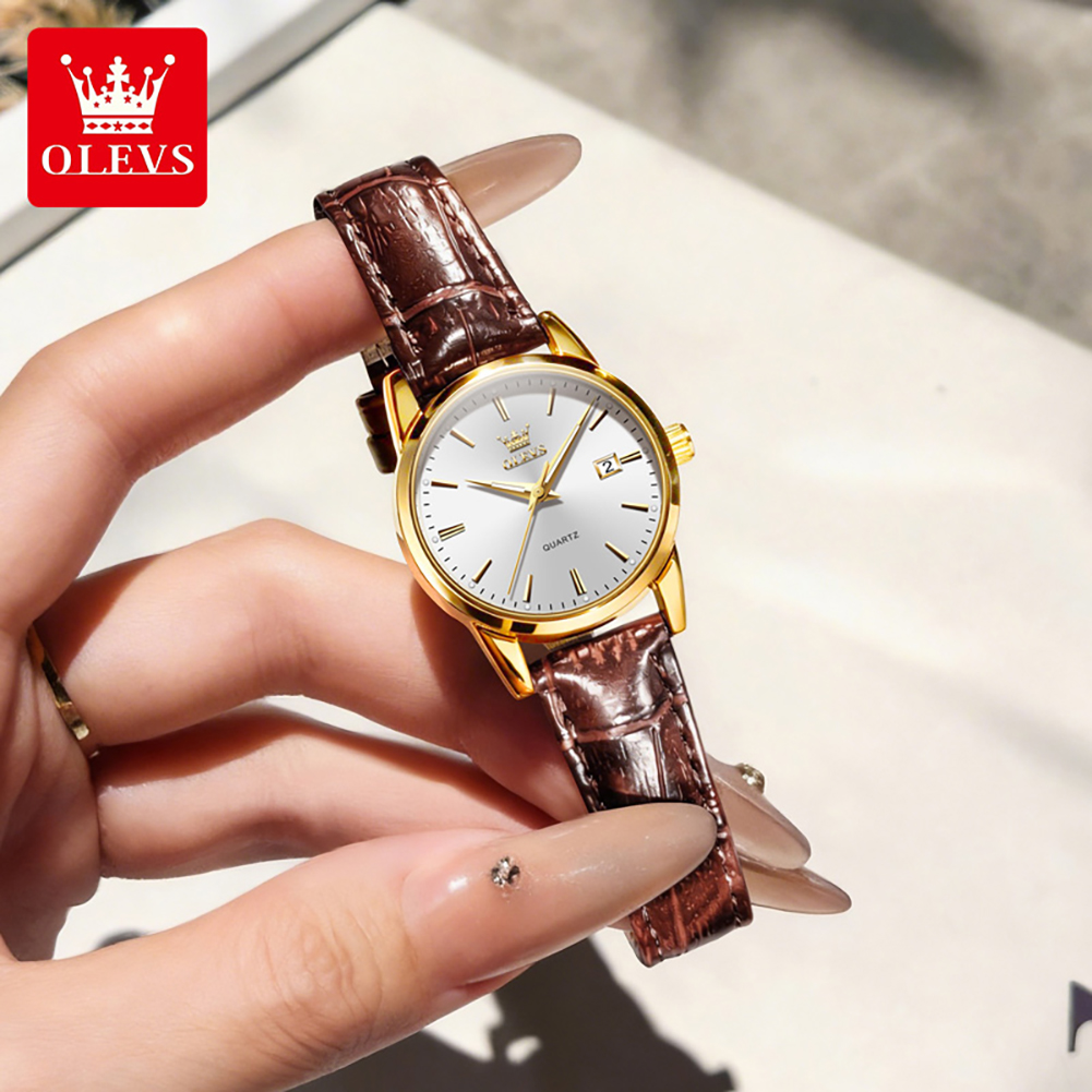 นาฬิกา OLEVS 6898 สำหรับผู้หญิ - Leather Bracelet บทวิจารณ์และราคา